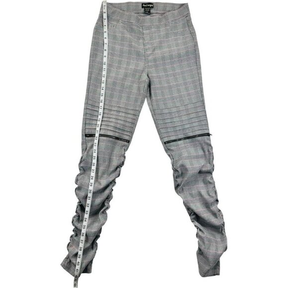 Like An Angel Women's Gray Plaid Moto-Style Skinny Pants XL - Picture 8 of 8